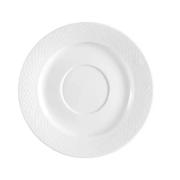 C.A.C. ВЅT-2, 6-Inch Boston White Porcelain Saucer For ВЅT-1-S, 3 DZ/CS