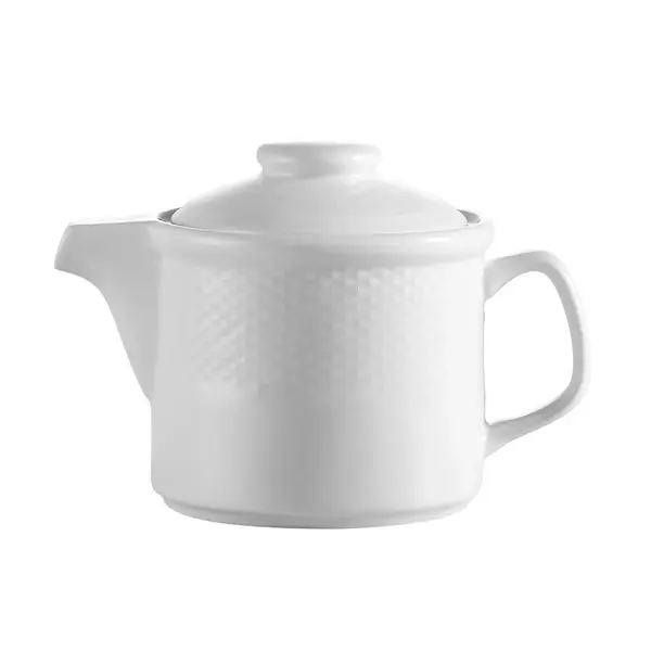 C.A.C. ВЅT-TP, 15 Oz 6.25-Inch Boston White Porcelain Teapot, 3 DZ/CS