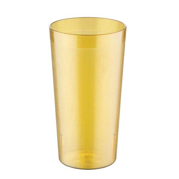 C.A.C. BVPT-32AM, 32 Oz Poly Pebble Textured Amber Tumbler, DZ