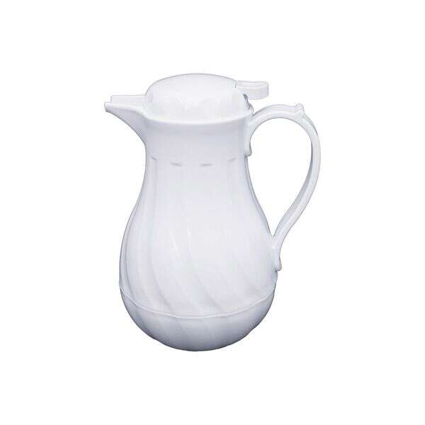 C.A.C. BVSR-64W, 64 Oz White Swirl Insulated Beverage Server