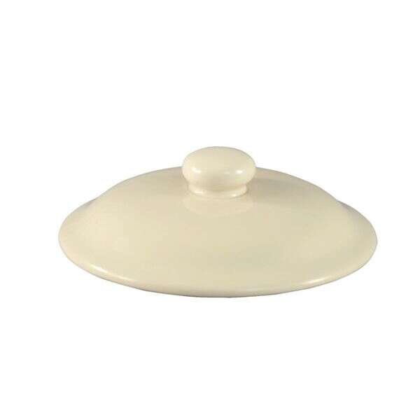 C.A.C. CAS-10-LID, 4.62-Inch Bone White Stoneware Lid for CAS-10, 6 DZ/CS
