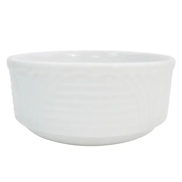 C.A.C. CRO-4, 7.5 Oz Porcelain Embossed Corona Bouillon Cup, 3 DZ/CS