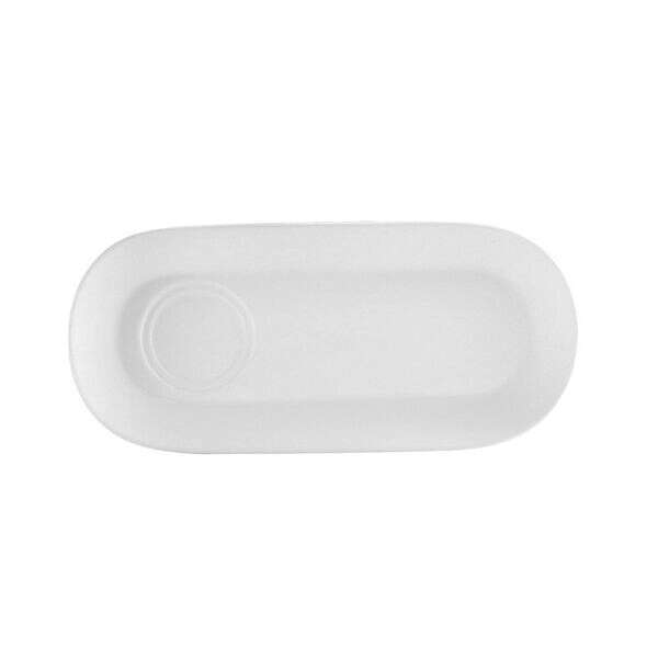 C.A.C. CTY-88, 12-Inch Porcelain Citysquare Oval Breakfast Platte, 2 DZ/CS