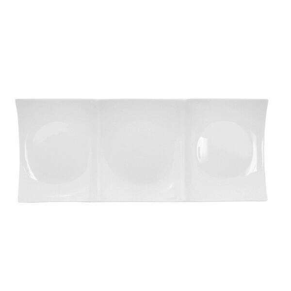 C.A.C. F-P3, 11.5x5.5-Inch Porcelain 3 Section Platter, 2 DZ/CS