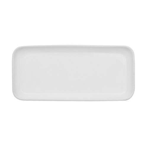 C.A.C. F-RT8, 7.75-Inch White Stoneware Rectangular Tray, 2 DZ/CS