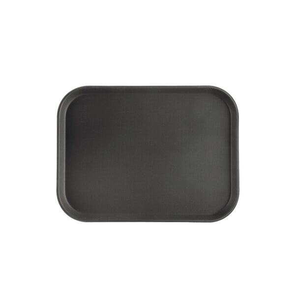C.A.C. FGTD-1216BK, 12x16-inch Rectangular Fiberglass Black Tray
