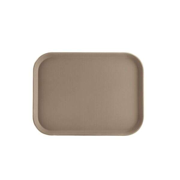 C.A.C. FGTD-1216BN, 12x16-inch Rectangular Fiberglass Brown Tray