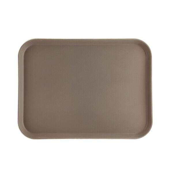 C.A.C. FGTD-1520BN, 15x20-inch Rectangular Fiberglass Brown Tray