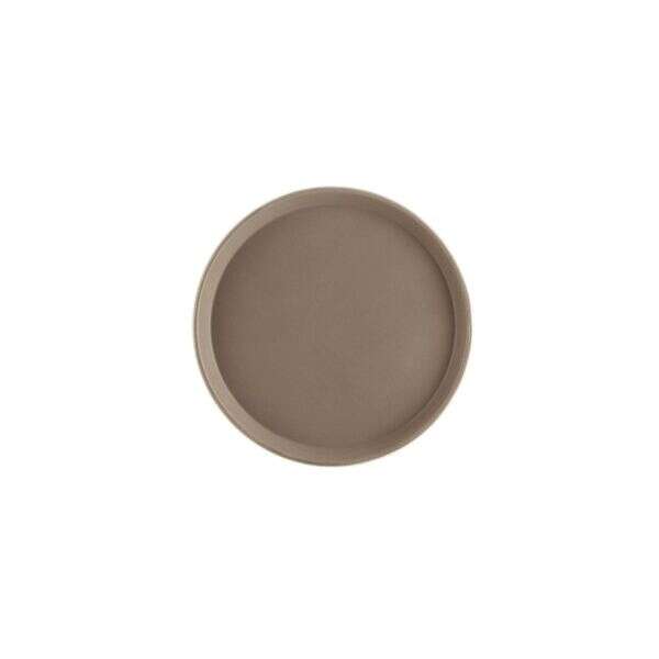 C.A.C. FGTR-14BN, 14-inch Round Fiberglass Brown Tray