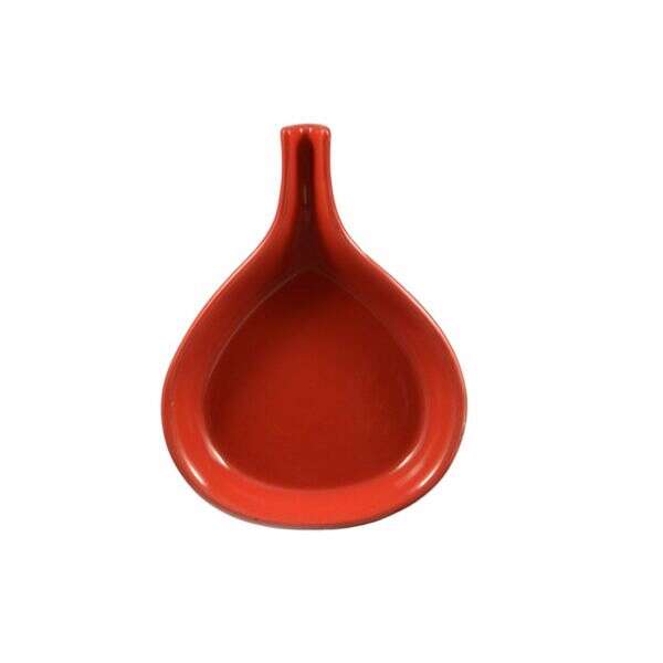 C.A.C. FP-12-R, 12 Oz 9.25-Inch Red Porcelain Fry Pan Server, 2 DZ/CS