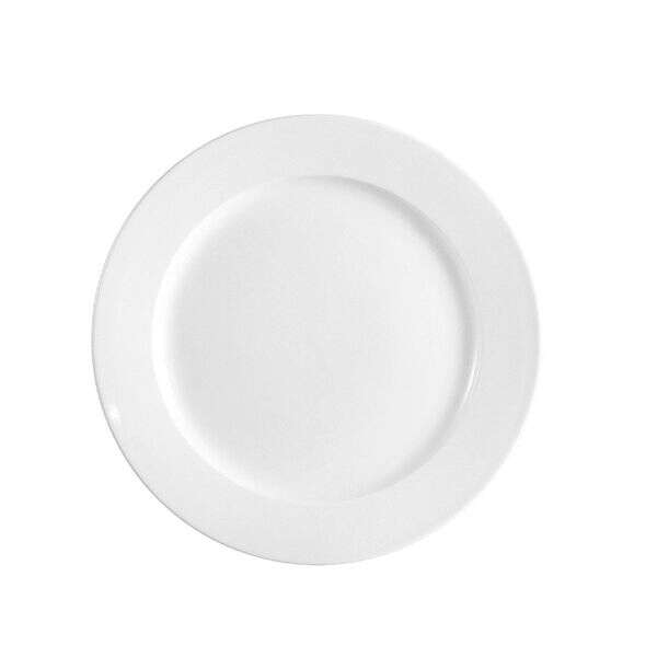 C.A.C. FR-21, 12-Inch White Stoneware Franklin Plate, DZ