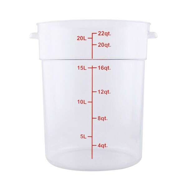 C.A.C. FS1P-22C, 22 Qt Polycarbonate Clear Round Food Storage Container