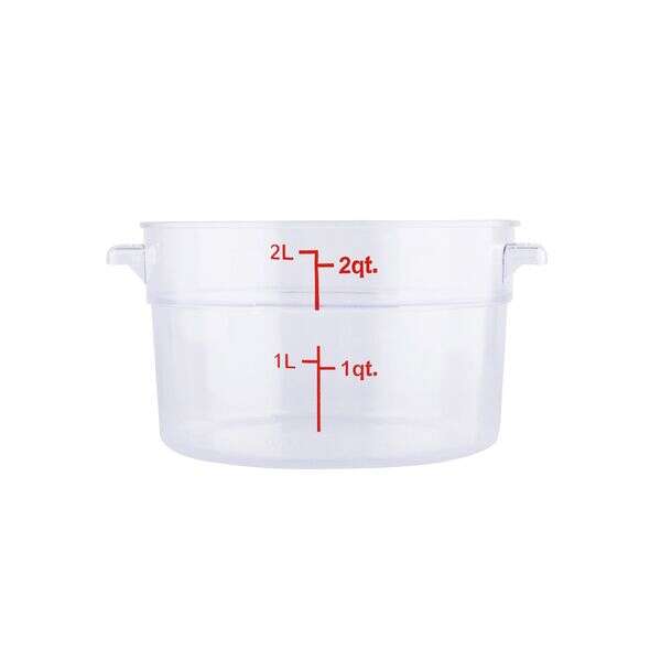 C.A.C. FS1P-2C, 2 Qt Polycarbonate Clear Round Food Storage Container