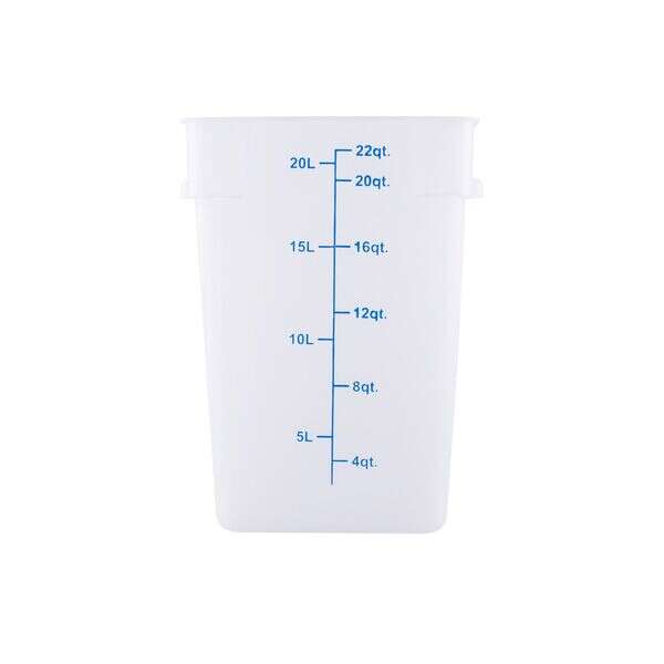 C.A.C. FS2P-SQ22T, 22 Qt Polypropylene Clear Square Food Storage Container