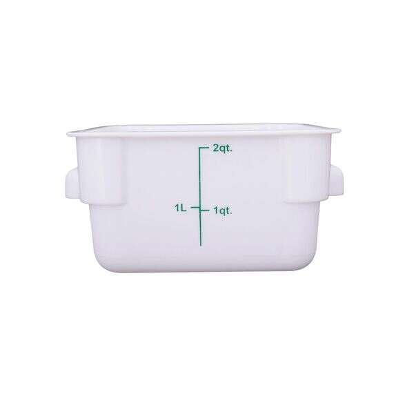C.A.C. FS3P-SQ2W, 2 Qt Polypropylene White Square Food Storage Container