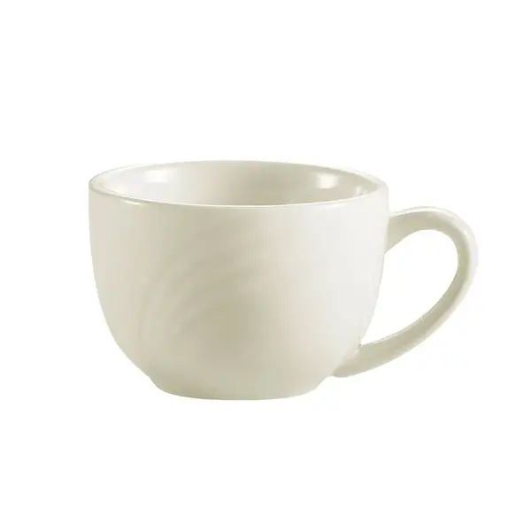 C.A.C. GAD-1, 7.5 Oz Bone White Porcelain Stacking Coffee Cu, 3 DZ/CS