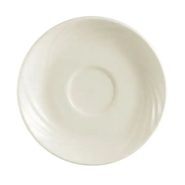 C.A.C. GAD-2, 5.5-Inch Bone White Porcelain Saucer for GAD-1, GAD-1-S Cups, 3 DZ/CS
