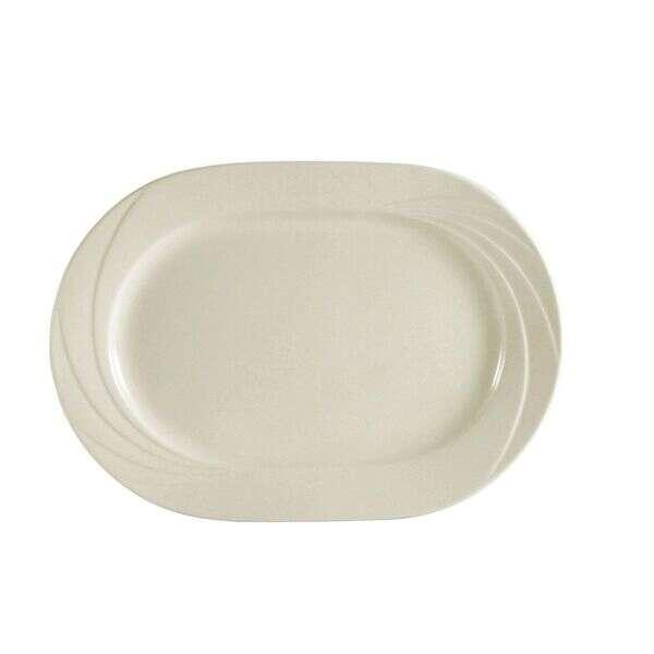 C.A.C. GAD-93, 11.75-Inch Bone White Oblong Porcelain Platter, DZ