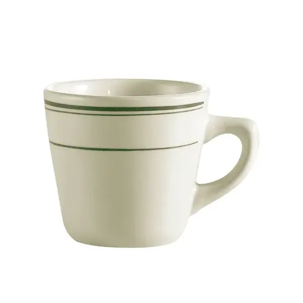 C.A.C. GS-1, 7 Oz 3.5-Inch Greenbrier Stoneware Coffee Cup, 3 DZ/CS