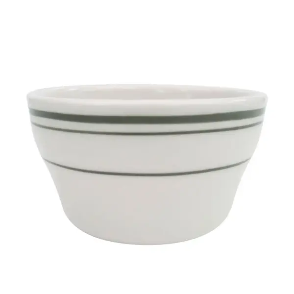 C.A.C. GS-4, 7.25 Oz 4-Inch Green Band Stoneware Bouillon Cup, 3 DZ/CS