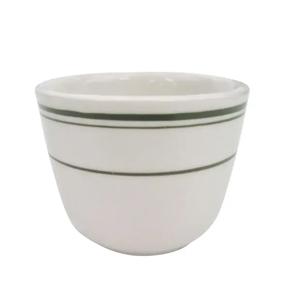 C.A.C. GS-45, 4.5 Oz Green Band Stoneware Chinese Teacup, 3 DZ/CS