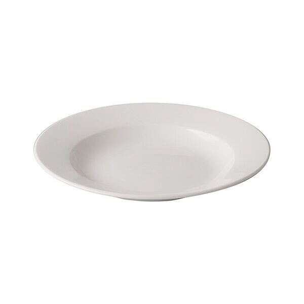 C.A.C. GW-105, 16 Oz 10.25-Inch Porcelain Bone White Pasta Bowl, DZ