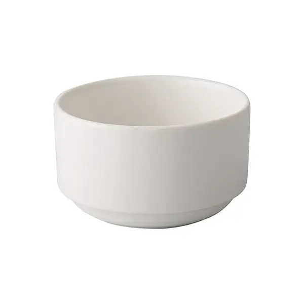 C.A.C. GW-48, 12 Oz 4-Inch Porcelain Bone White Stacking Bouillon Cup, 3 DZ/CS