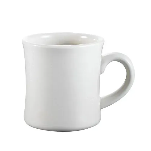 C.A.C. HAR-12-3, 12 Oz 3.5-Inch American White Stoneware Hartford Mug, 3 DZ/CS