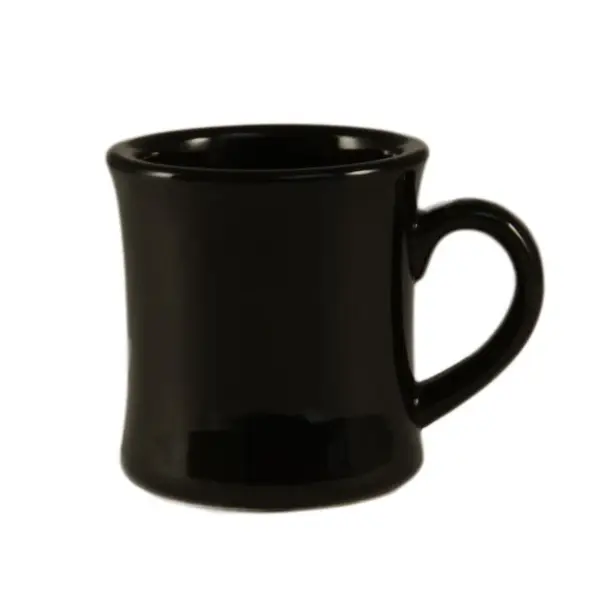 C.A.C. HAR-75-BLK, 7.5 Oz 3.25-Inch Black Stoneware Hartford Mug, 3 DZ/CS
