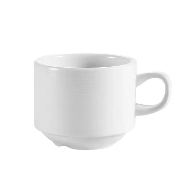 C.A.C. HMY-1-S, 8 Oz 3.5-Inch Harmony Porcelain Stacking Cup, 3 DZ/CS