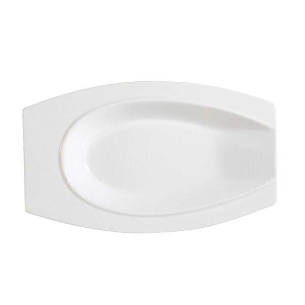C.A.C. HSD-12, 12-Inch Bone White Porcelain Horse Shoe Platter, DZ