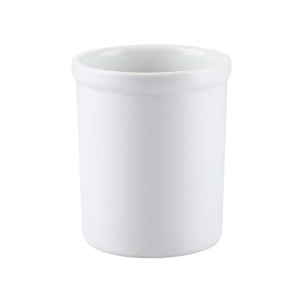 C.A.C. JAR-40, 1.25 Lt 5-Inch Super White Porcelain Salad Crock Pot, 8 PC/CS