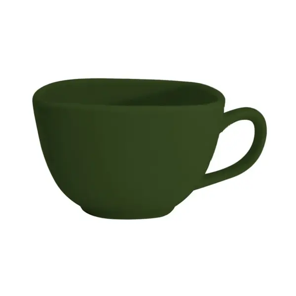 C.A.C. KC-1-G, 8 Oz 3.75-Inch Green Stoneware Square Cup, 3 DZ/CS