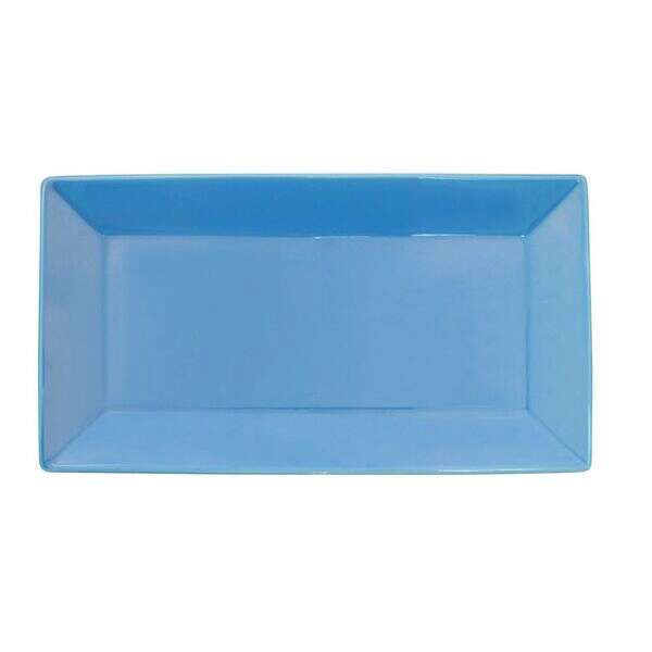 C.A.C. KC-13-PCK, 11.5-Inch Peacock Stoneware Rectangular Platter, DZ