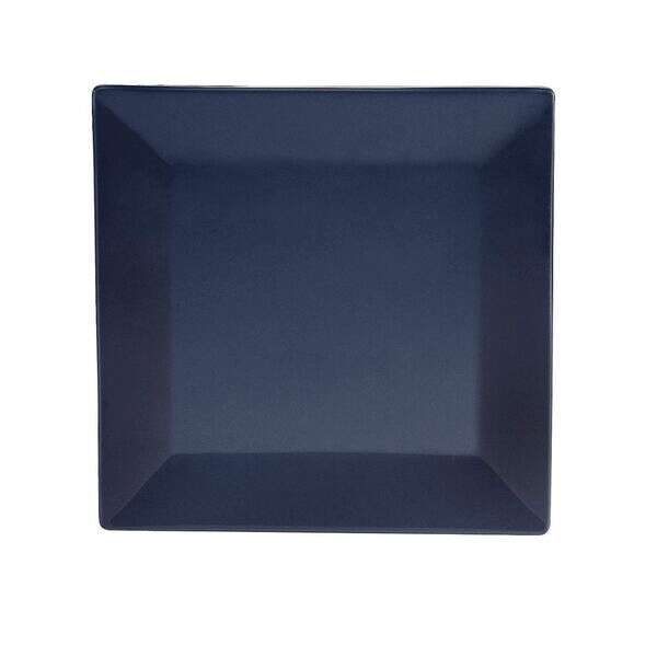 C.A.C. KC-21-CBU, 12-Inch Cobalt Blue Stoneware Square Plate, DZ