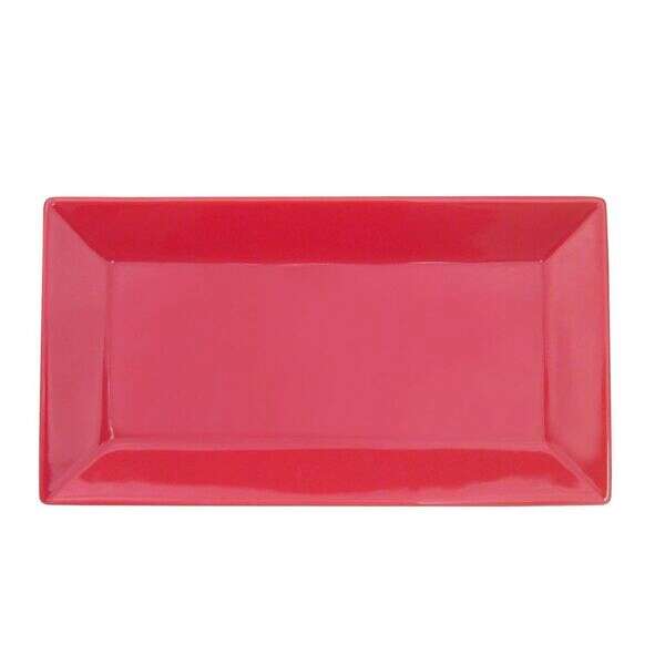 C.A.C. KC-51-R, 14.5-Inch Red Stoneware Rectangular Platter, DZ