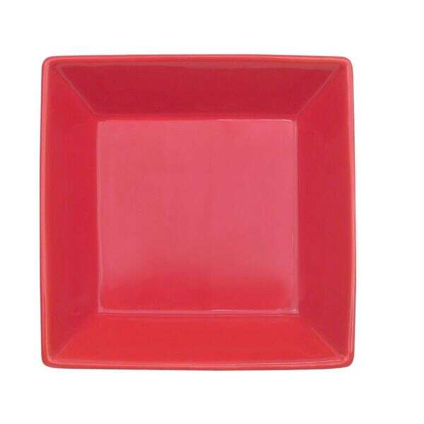 C.A.C. KC-B6-R, 15 Oz 6-Inch Red Stoneware Square Bowl, 2 DZ/CS