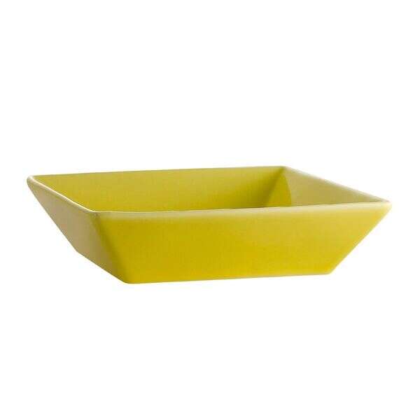 C.A.C. KC-B6-SFL, 15 Oz 6-Inch Sunflower Stoneware Square Bowl, 2 DZ/CS