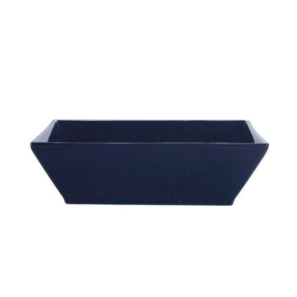 C.A.C. KC-B8-CBU, 42 Oz 8-Inch Cobalt Blue Stoneware Square Bowl, 2 DZ/CS
