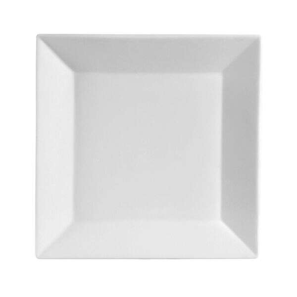 C.A.C. KSE-4, 4-Inch Porcelain Kingsquare Square Plate, 6 DZ/CS
