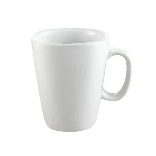 C.A.C. KSE-M10, 10 Oz Bright White Square Porcelain Mug, 3 DZ/CS
