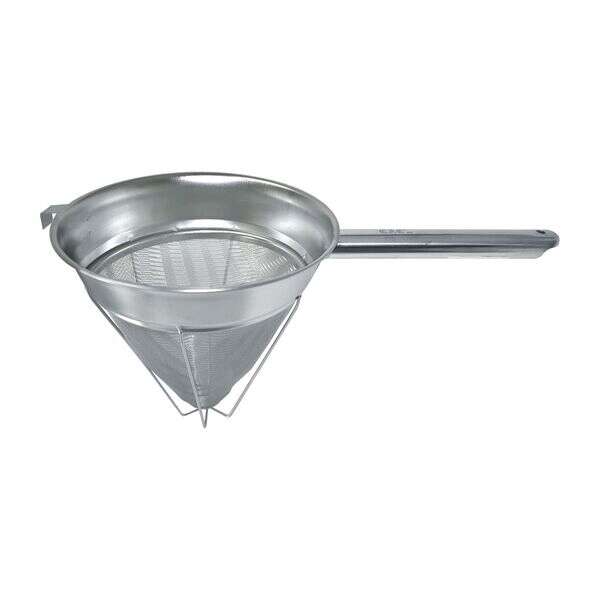 C.A.C. KUSN-8X, 8-inch Stainless Steel Bouillon/Chinois Reinforced Strainer