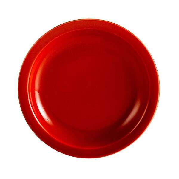 C.A.C. L-7NR-R, 7.25-Inch Las Vegas Narrow Rim Red Plate, 3 DZ/CS