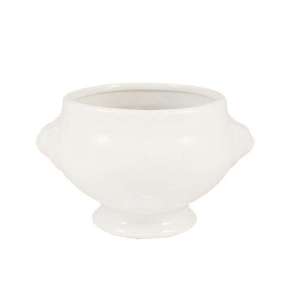 C.A.C. LN-88-P, 88 Oz 9.5-Inch Lion Head Porcelain Bouillon Bowl, 8 PC/CS