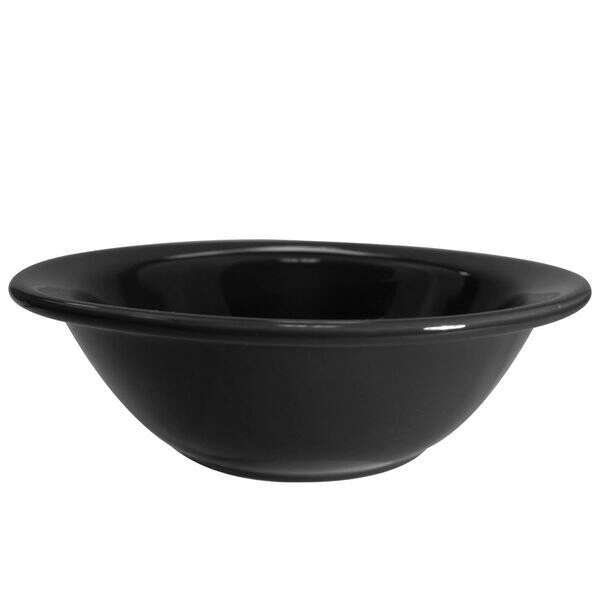 C.A.C. LV-10-BLK, 13 Oz 6.62-Inch Black Stoneware Grapefruit Dish, 3 DZ/CS