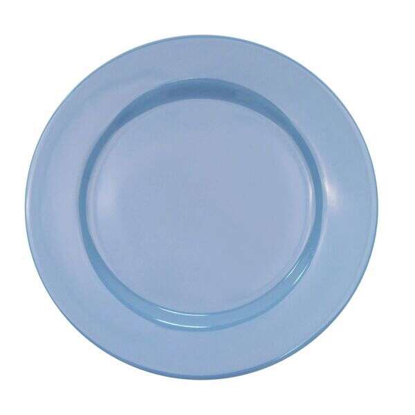C.A.C. LV-16-LBU, 10.5-Inch Light Blue Rolled Edge Stoneware Plate, DZ