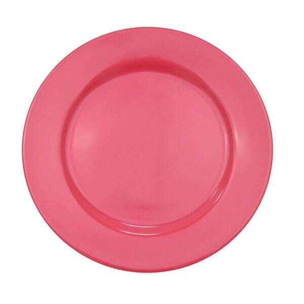 C.A.C. LV-16-R, 10.5-Inch Red Rolled Edge Stoneware Plate, DZ