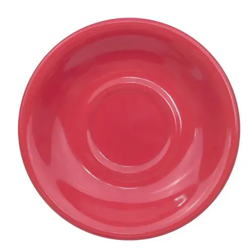 C.A.C. LV-2-R, 6-Inch Red Stoneware Saucer for LV-1-R, 3 DZ/CS