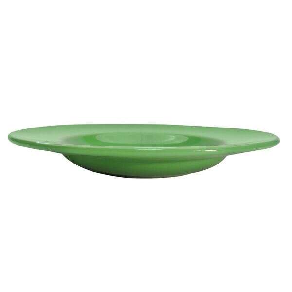C.A.C. LV-3-G, 12 Oz 8.75-Inch Green Stoneware Soup Plate with Rim, 2 DZ/CS