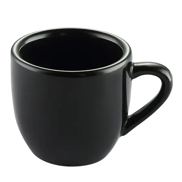 C.A.C. LV-35-BLK, 3.5 Oz 2.5-Inch Black Stoneware After Dinner Cup, 3 DZ/CS
